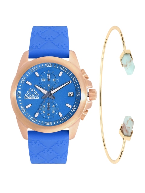 

Kappa Women Blue & Gold-Toned Watch & Bracelet Gift Set KPWGift Set-144