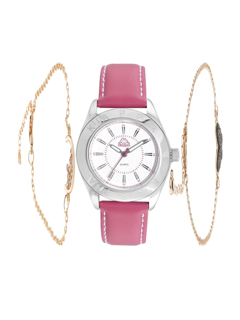 

Kappa Women White & Gold-Toned Watch Gift Set
