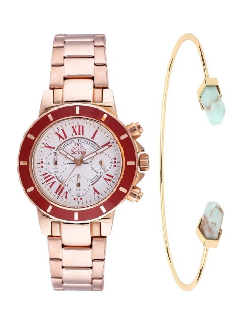 

Kappa Women White & Gold-Toned Watch Gift Set KPWGift Set-145
