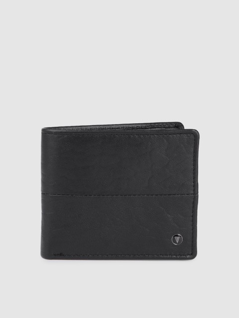 

Van Heusen Men Black Solid Leather Two Fold Wallet