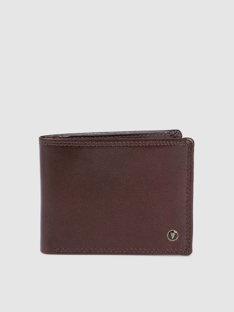 

Van Heusen Men Brown Solid Leather Two Fold Wallet