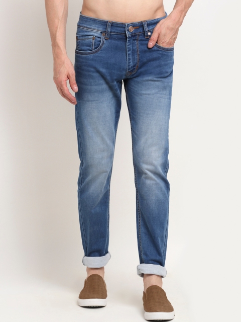 

La Mode Men Blue Slim Fit Heavy Fade Stretchable Jeans