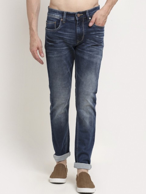 

La Mode Men Blue Slim Fit Heavy Fade Stretchable Jeans