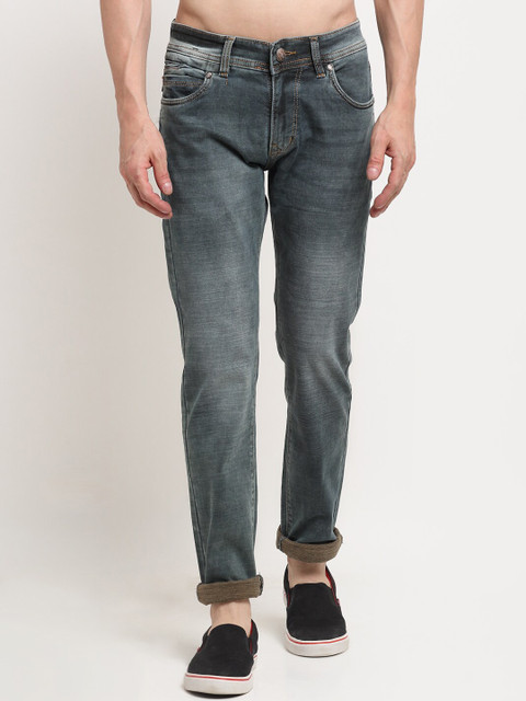 

La Mode Men Grey Slim Fit Light Fade Stretchable Jeans
