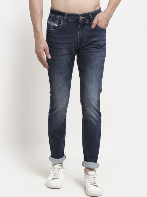 

La Mode Men Blue Slim Fit Mildly Distressed Light Fade Stretchable Jeans