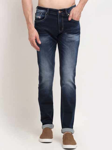 

La Mode Men Blue Slim Fit Heavy Fade Stretchable Jeans