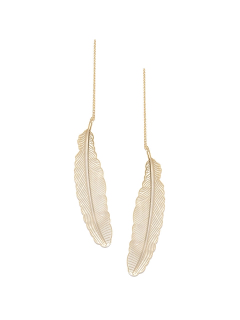 

DressBerry Gold-Toned Textured Needle Earrings