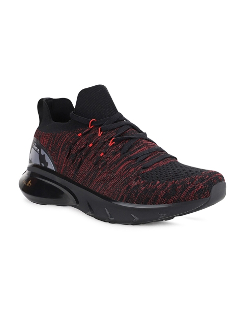 

Campus Men Black & Red Mesh Running Shoes