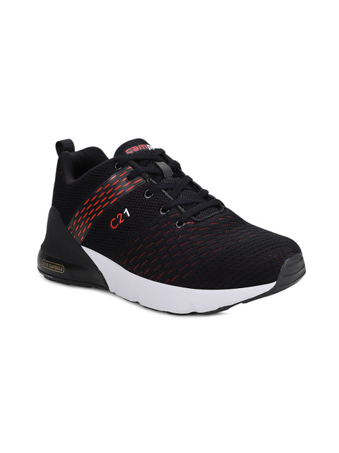 

Campus Men Black Mesh Running Shoes