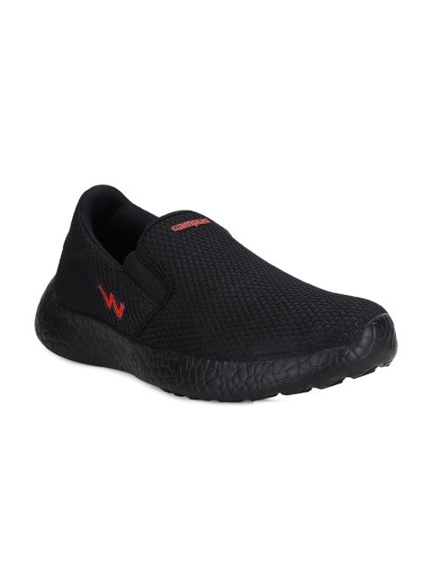 

Campus Men Black Mesh Walking Shoes