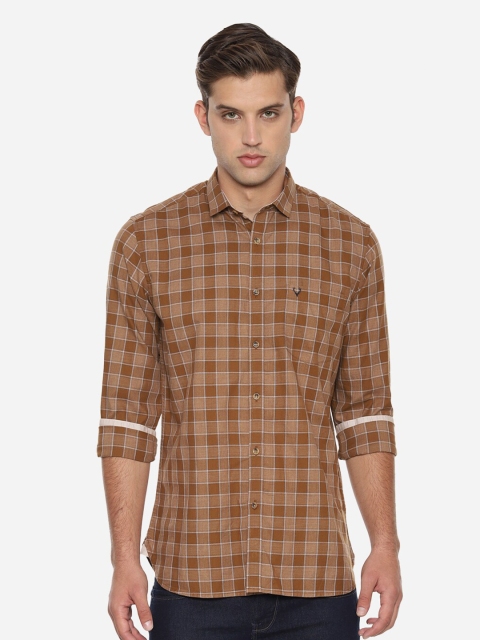 

Allen Solly Men Brown Checked Casual Shirt