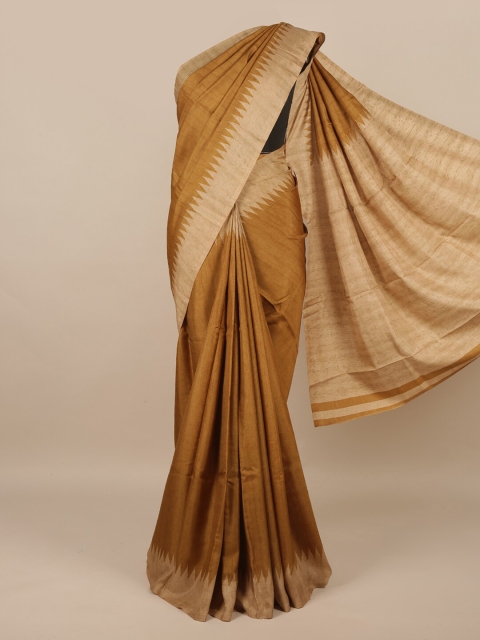 

Pothys Brown & Beige Solid Saree