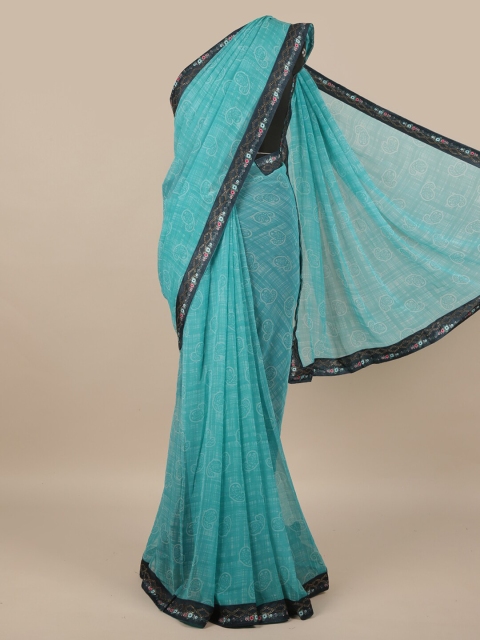 

Pothys Blue & Black Paisley Saree