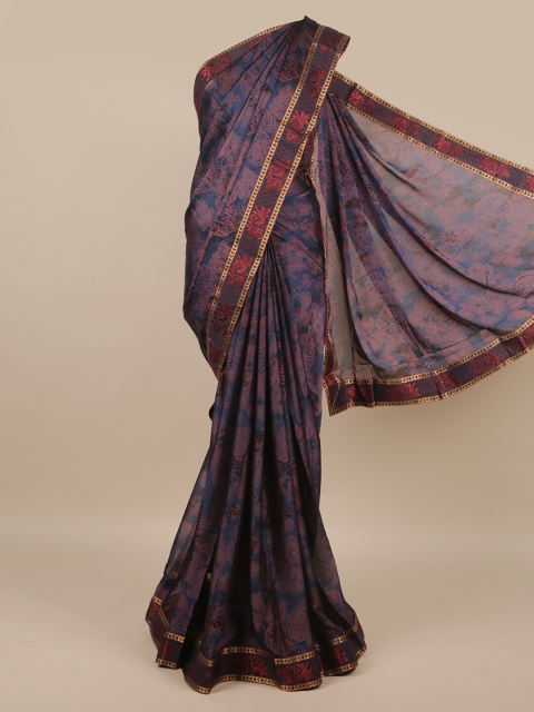 

Pothys Blue & Brown Printed Saree