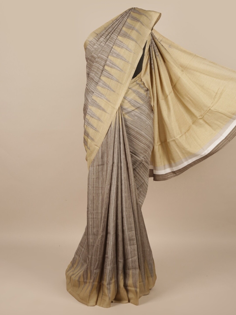 

Pothys Grey & Beige Abstract Printed Cotton Blend Saree