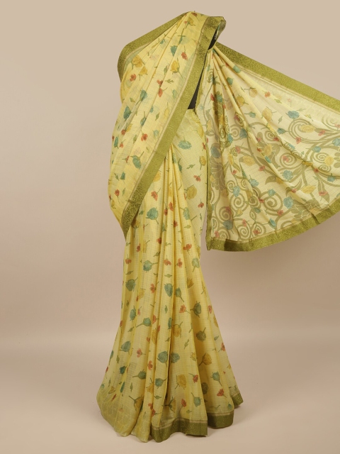 

Pothys Green & Teal Floral Saree
