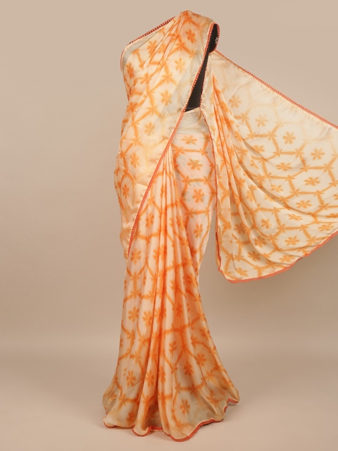 

Pothys Orange Floral Saree