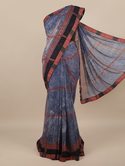 

Pothys Grey & Red Checked Saree