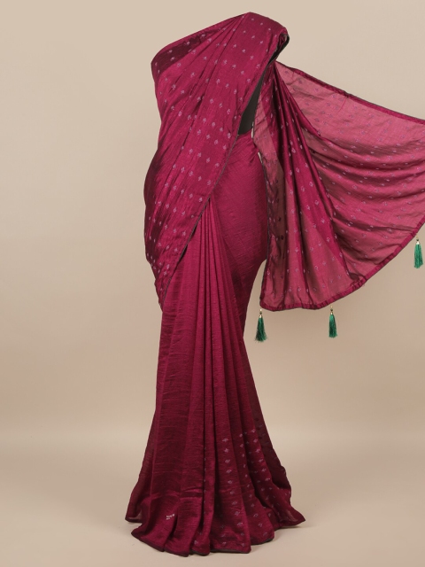

Pothys Purple & Green Embellished Saree