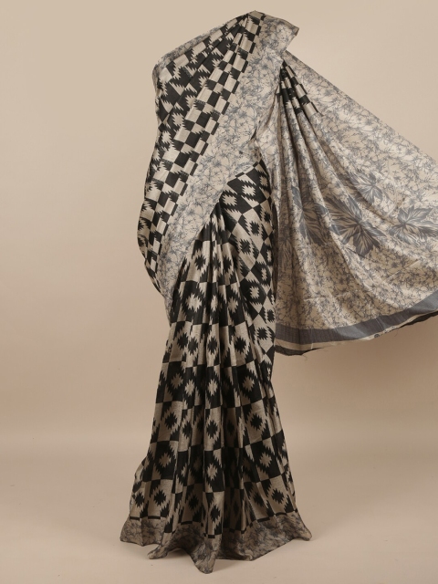 

Pothys Grey & Black Printed Saree
