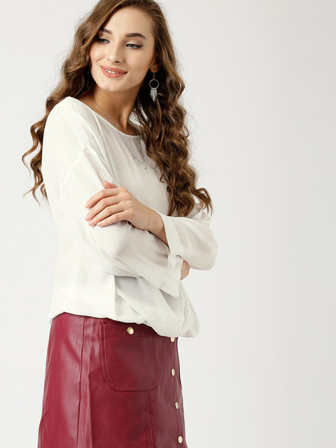 

ESPRIT Women White Solid Top