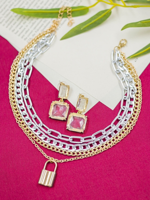 

Bellofox Gold-Toned & Silver-Toned Jewellery Set