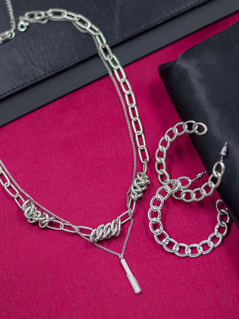 

Bellofox Silver-Toned Jewellery Set