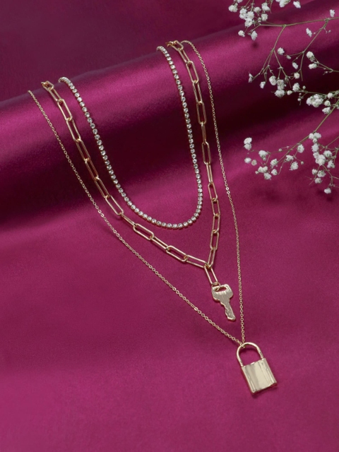 

Bellofox Gold-Toned & White Western Jewellery Set
