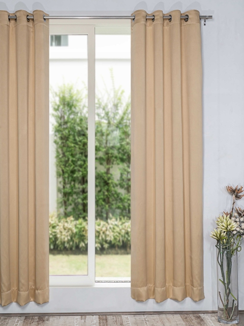 

SHIVANAA HOMES Champagne Black Out Long Door Curtain