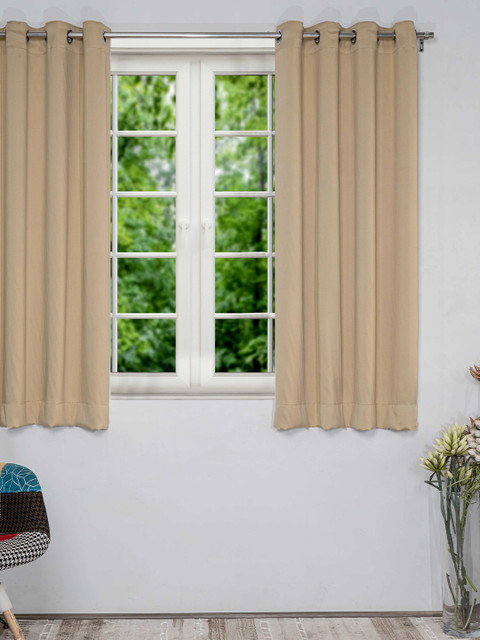 

SHIVANAA HOMES Champagne Black Out Window Curtain