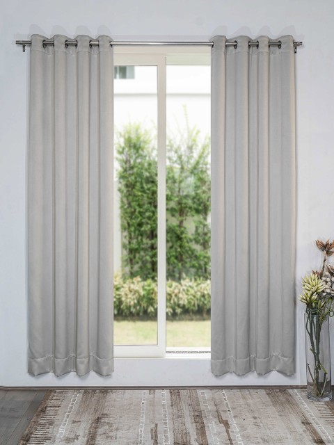 

SHIVANAA HOMES Assorted Set of 2 Black Out Long Door Curtain