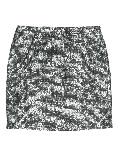 

ESPRIT Black & Silver-Toned Patterned A-Line Skirt