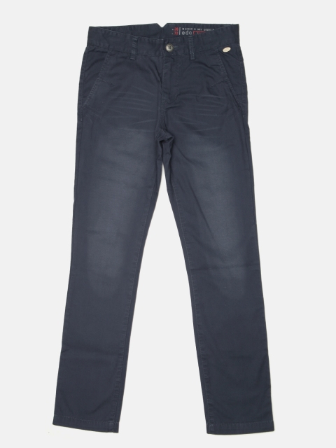 

EDC by ESPRIT Men Navy Solid Slim Fit Chinos, Navy blue