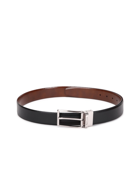 

Van Heusen Men Black Printed Leather Formal Belt