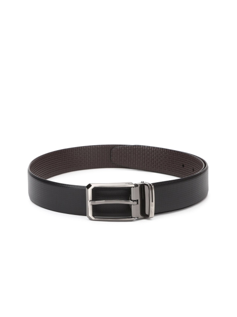 

Van Heusen Men Black & Brown Textured Textured Leather Formal Belt
