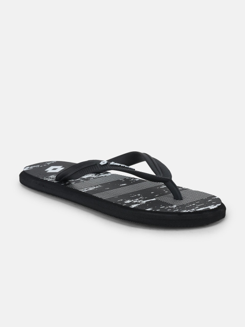 

Lotto Men Black Printed Thong Flip-Flops