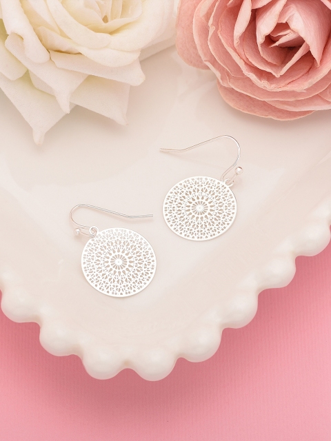 

Accessorize London Women's Silver Filigree Short Drop Earring