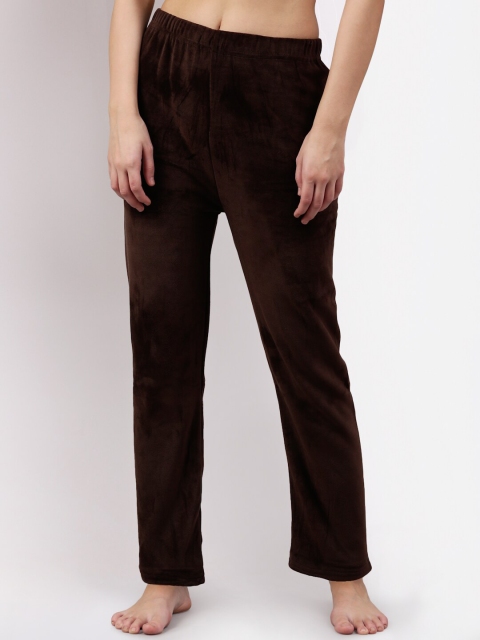 

NEUDIS Women Brown Solid Lounge Pants