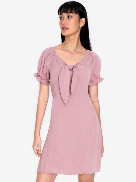 

ZALORA BASICS Pink A-Line Dress