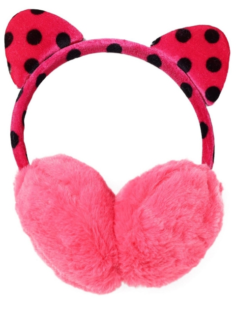 

Toonyport Girls Pink & Black Fur Ear Muff
