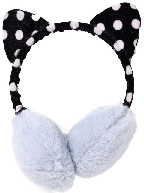 

Toonyport Girls Grey & Black Fur Hair Earmuff Accessory