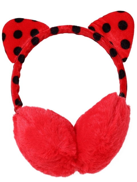 

Toonyport Girls Red & Black Fur Ear Muff