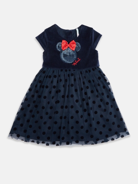 

Pantaloons Junior Infant Girls Navy Blue Printed Dress