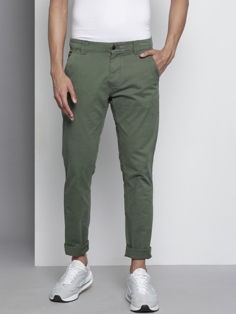 

Tommy Hilfiger Men Olive Green Slim Fit Chinos