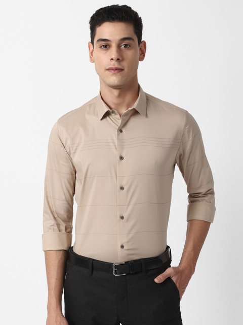 

Louis Philippe Sport Men Beige Slim Fit Striped Casual Shirt