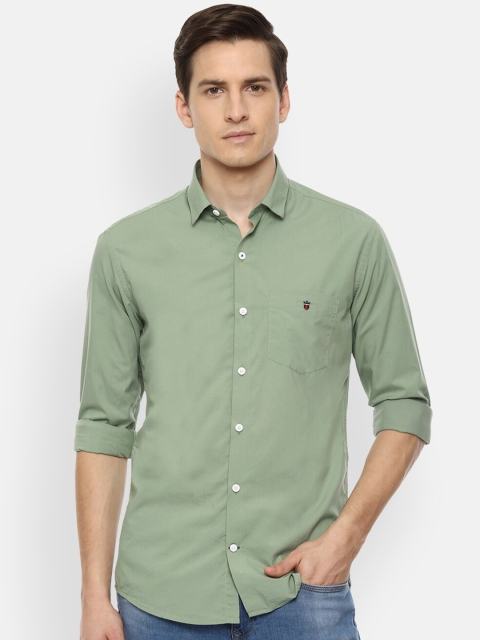 

Louis Philippe Sport Men Green Solid Slim Fit Cotton Casual Shirt