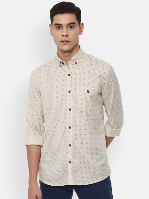 

Louis Philippe Sport Men Beige Slim Fit Printed Cotton Casual Shirt