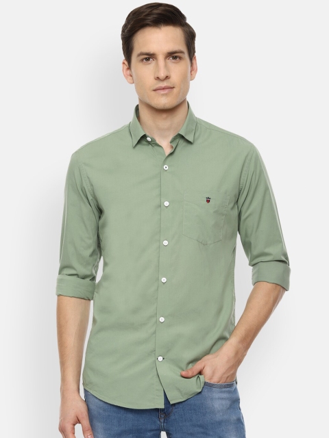 

Louis Philippe Sport Men Green Solid Slim Fit Cotton Casual Shirt