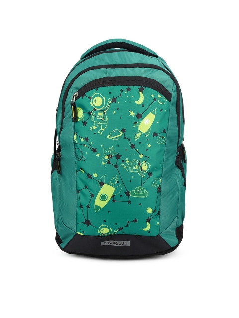 

Provogue Unisex Green & Black Backpack with Rain Cover