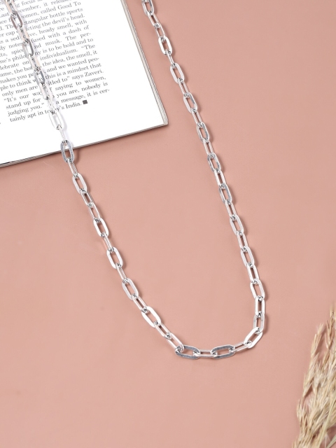 

VIRAASI Women Silver-Toned Convertible Mask Chain